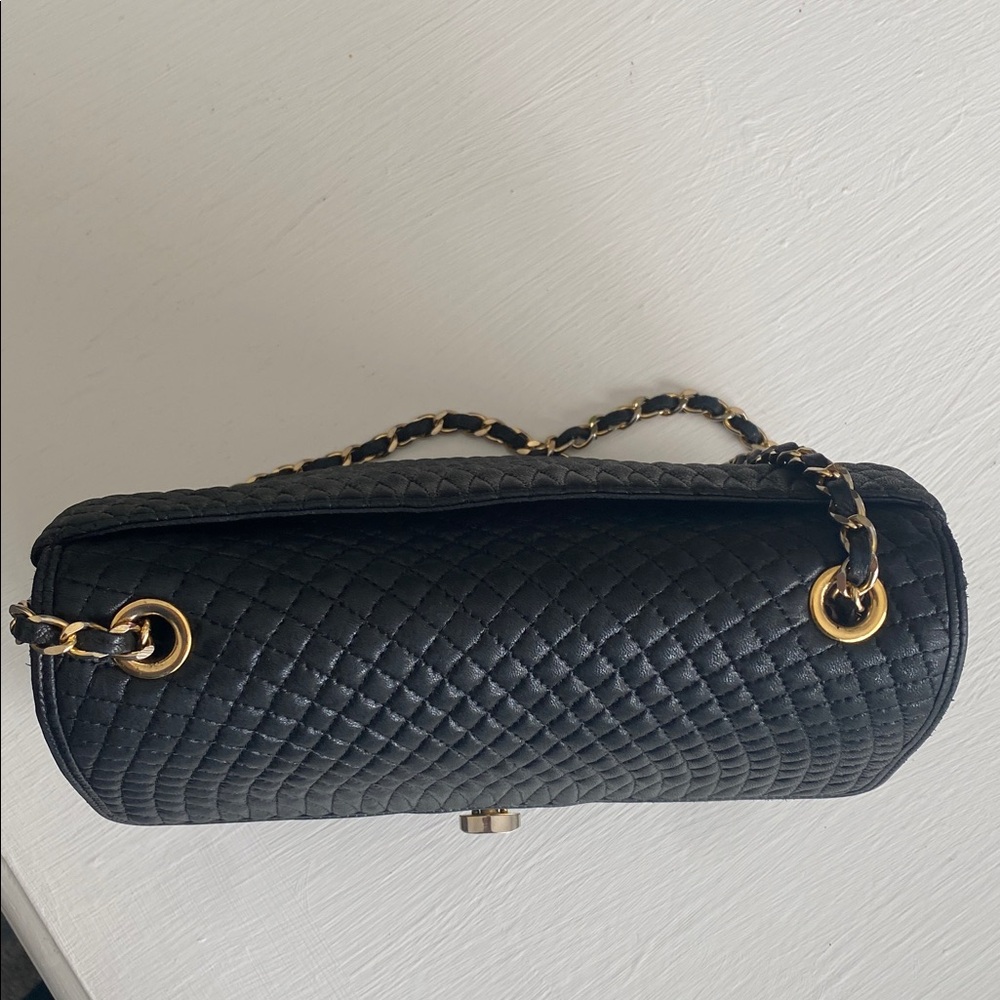 Bally Quilted Lambskin Leather Shoulder Bag Crossbody - Vintage Italian Luxury - Picture 8 of 15